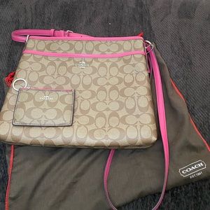 Coach Signature File Crossbody & Mini Skinny Case
